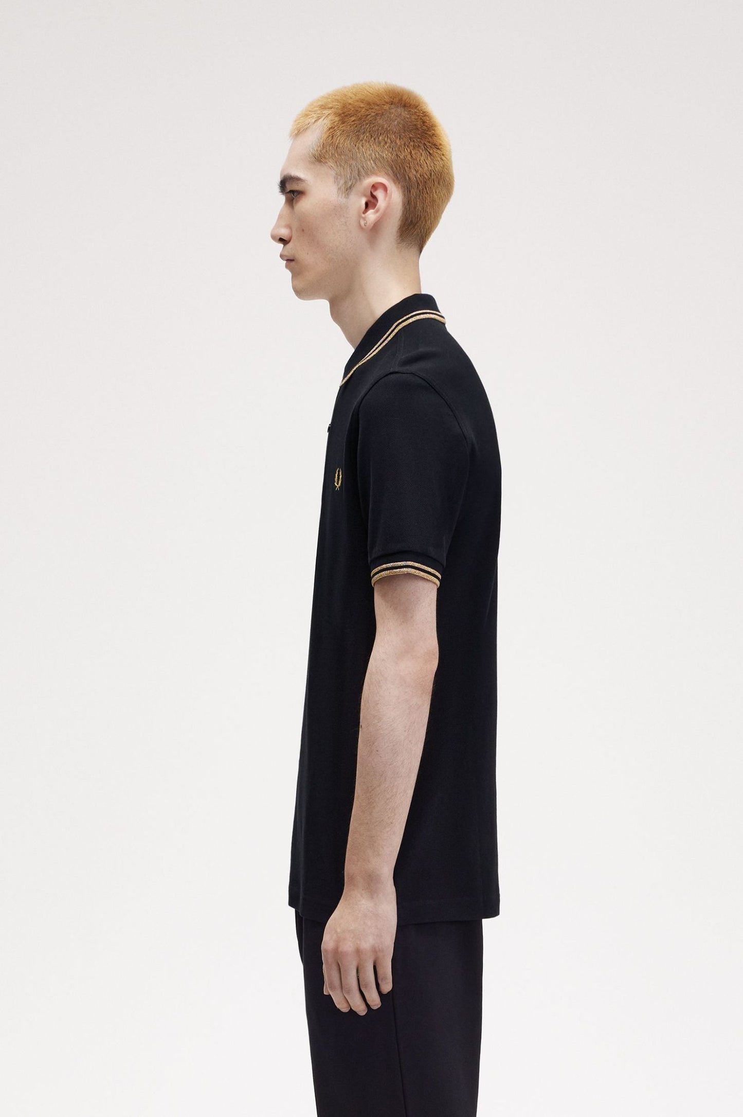 Fred Perry Twin Tipped SS Polo Black/Gold