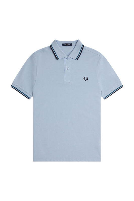 Fred Perry Twin Tipped Polo Smoke, Blue & Navy