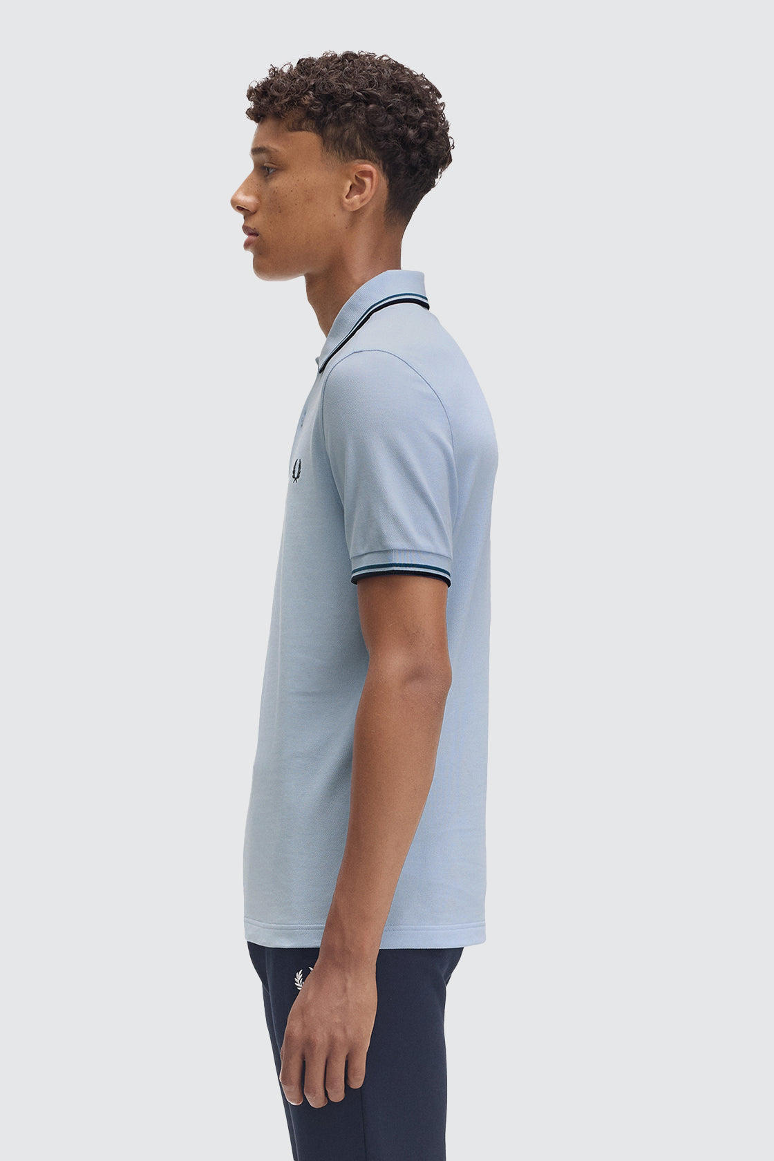 Fred Perry Twin Tipped Polo Smoke, Blue & Navy