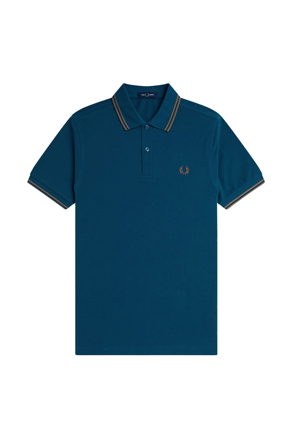Fred Perry Twin Tipped Polo Dark Petrol/Shaded Stone