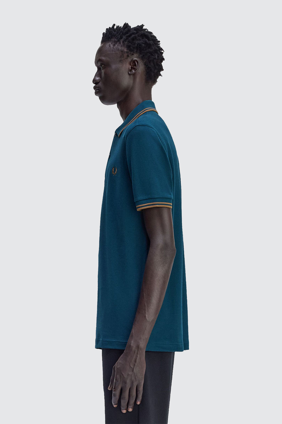 Fred Perry Twin Tipped Polo Dark Petrol/Shaded Stone