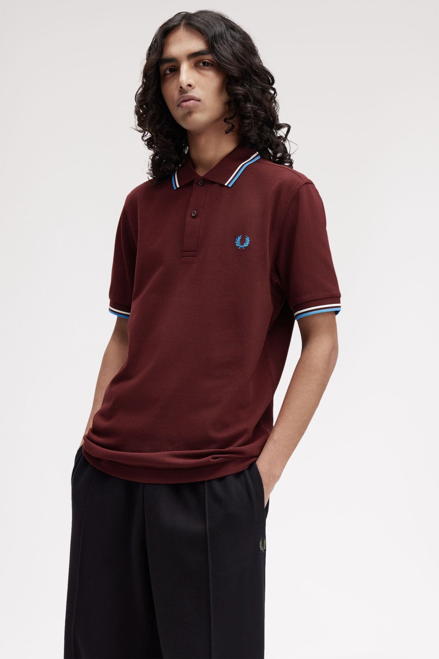 Fred Perry Twin Tipped Polo Oxblood/Ecru