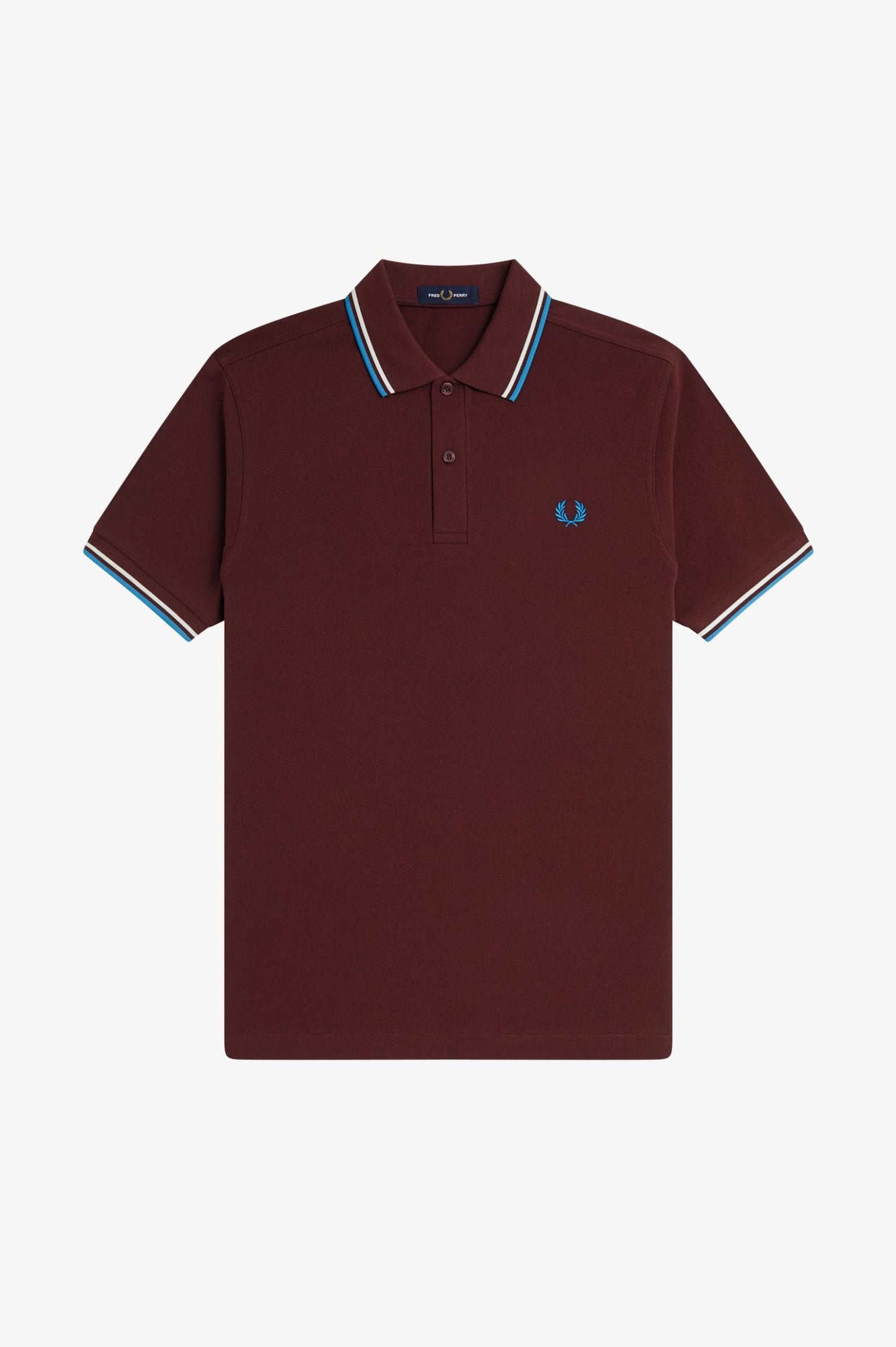 Fred Perry Twin Tipped Polo Oxblood/Ecru