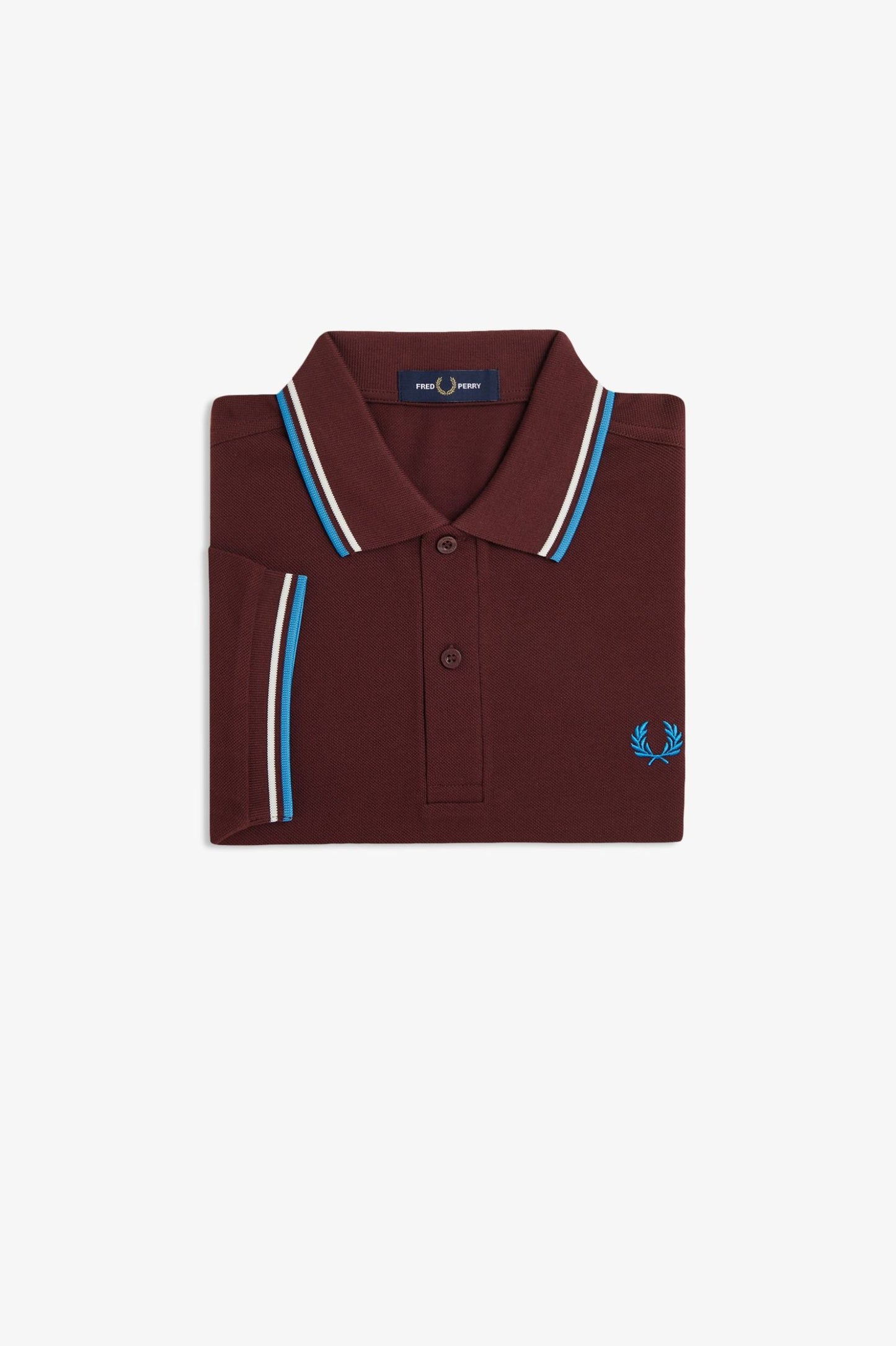 Fred Perry Twin Tipped Polo Oxblood/Ecru
