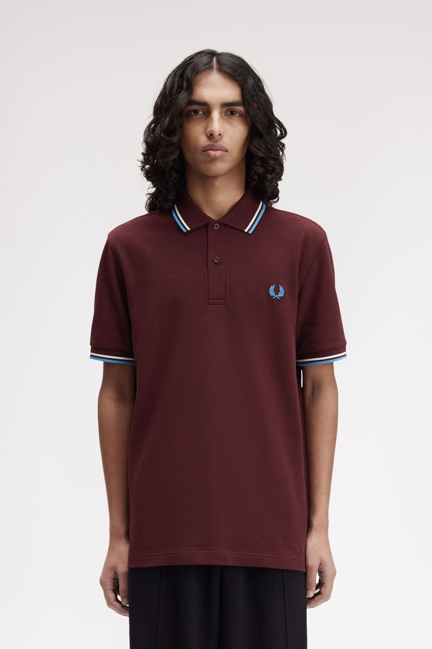 Fred Perry Twin Tipped Polo Oxblood/Ecru