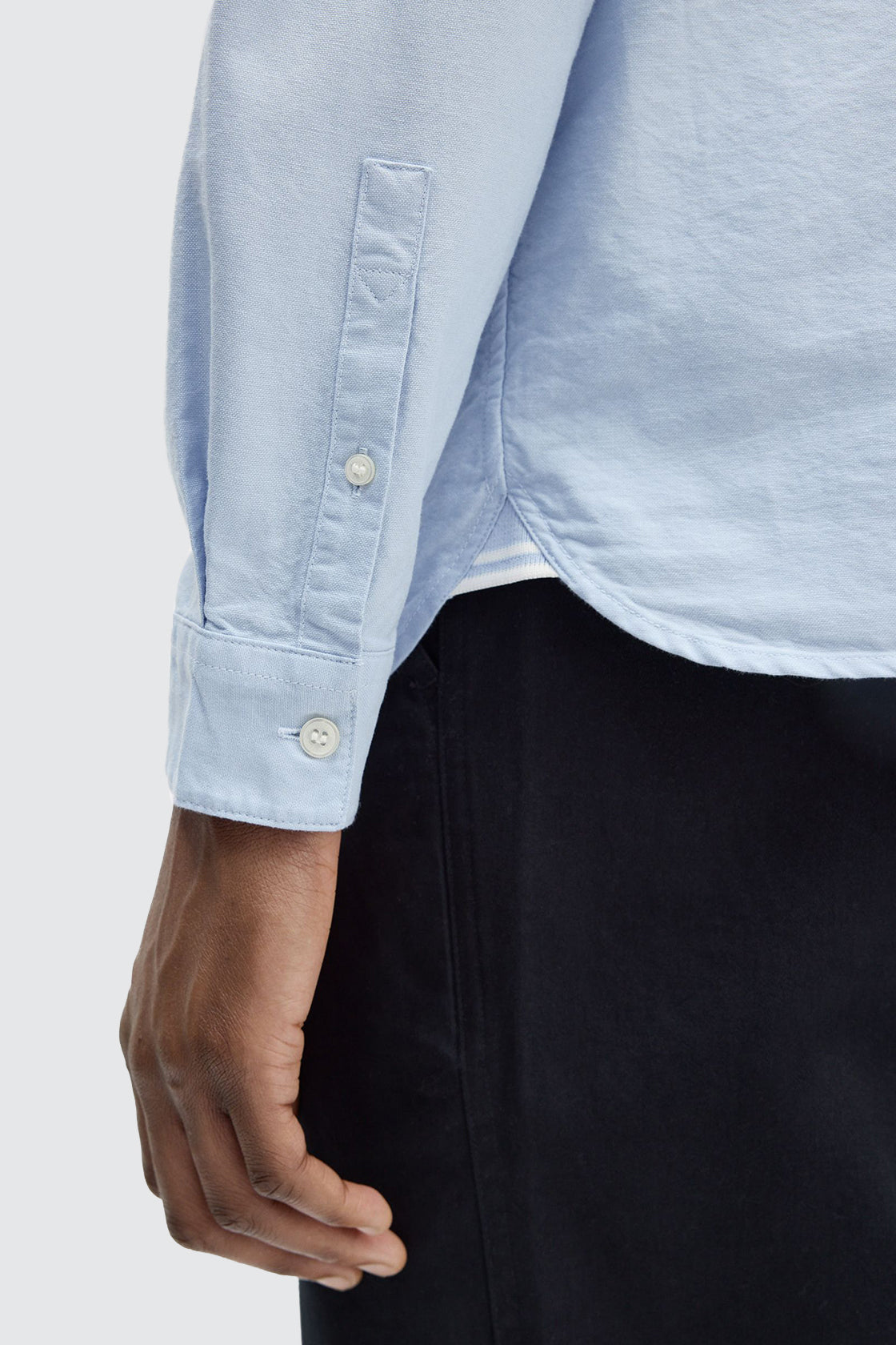 Fred Perry Oxford LS Shirt Light Smoke