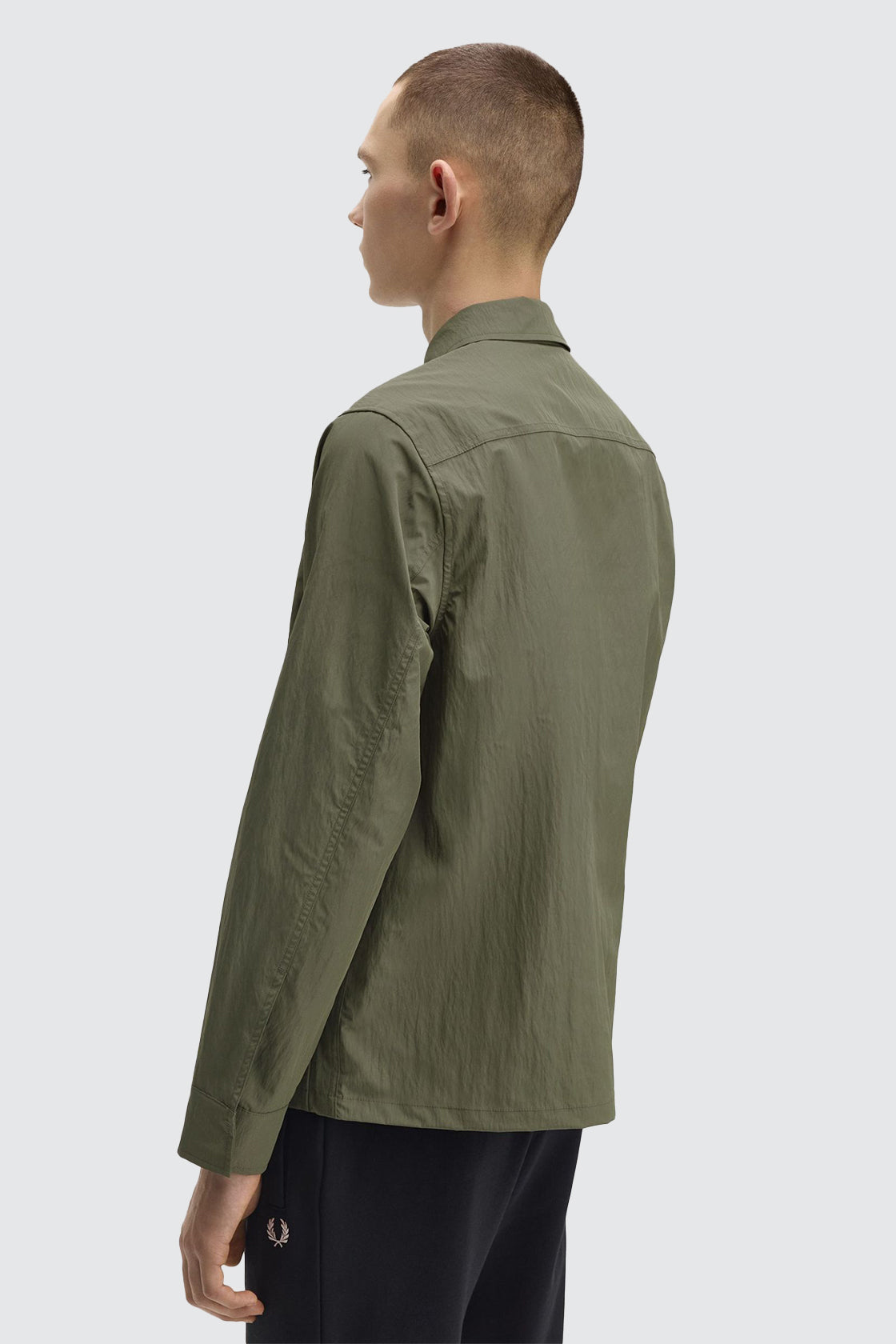 Fred Perry Zip Thru Overshirt Court Green