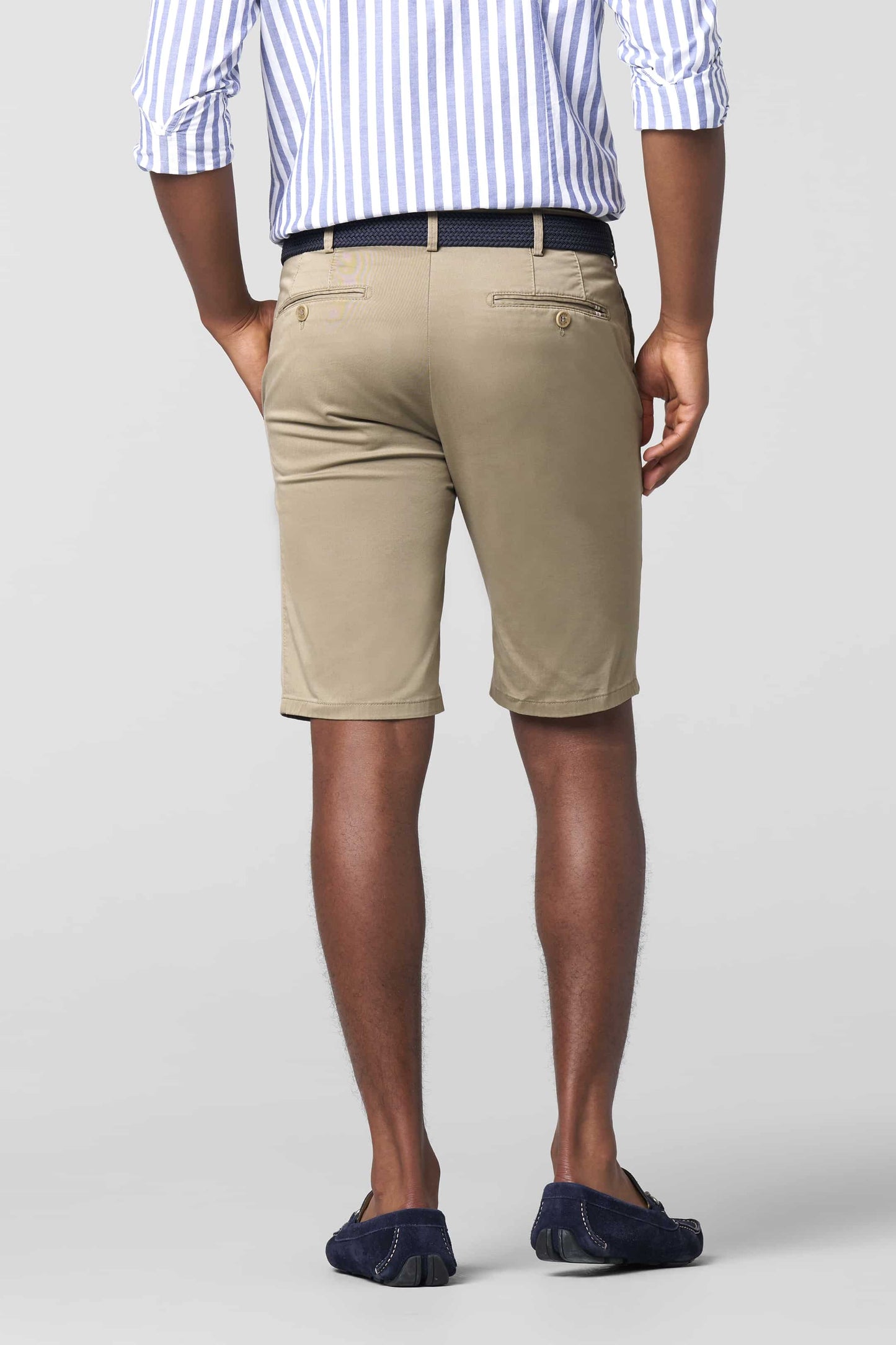 Meyer B-Palma Chino Bermuda Shorts Taupe