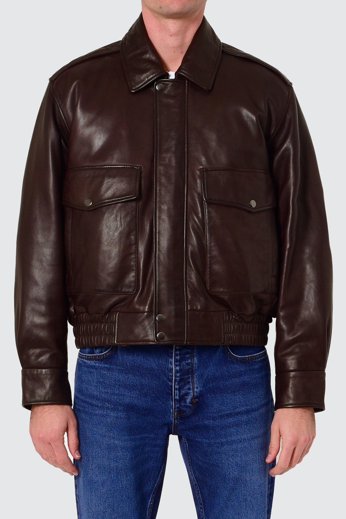 Neuw Casablanca Leather Bomber Espresso
