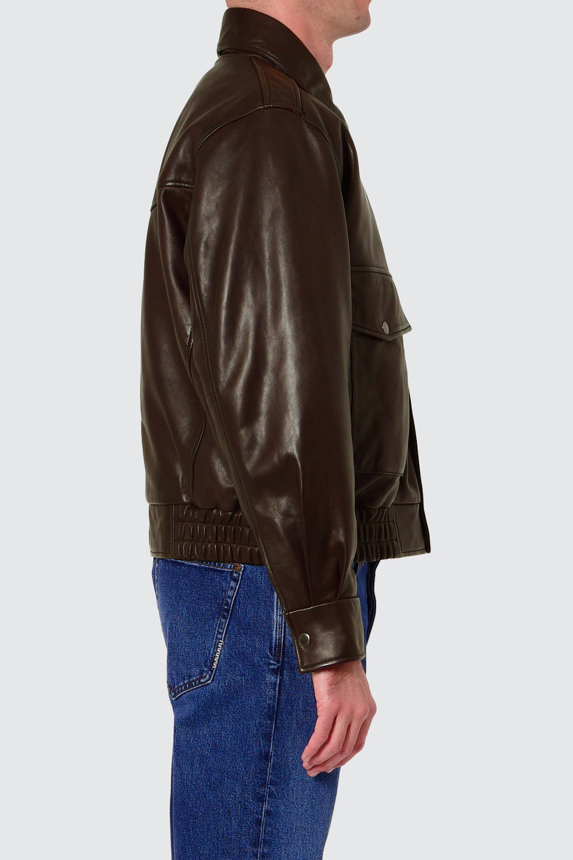 Neuw Casablanca Leather Bomber Espresso
