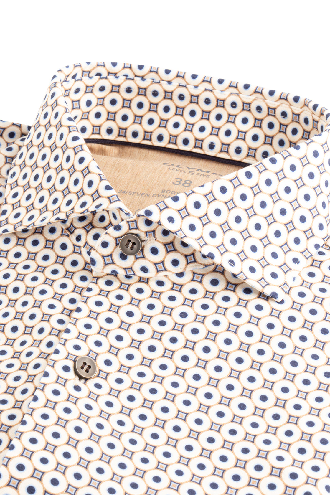 Olymp Jersey Body Fit LS Shirt Circles