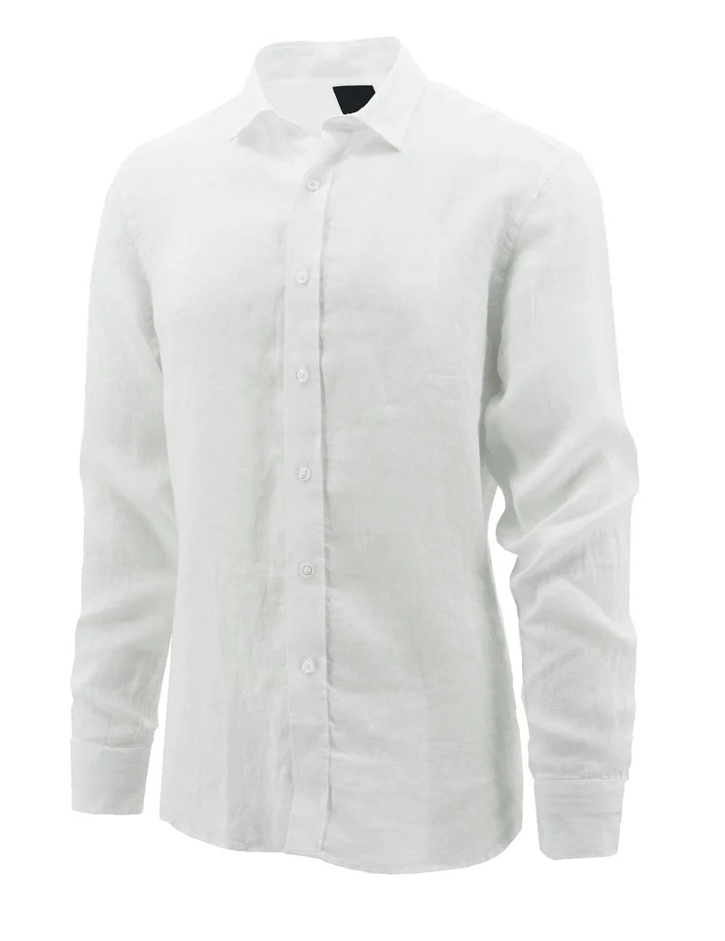 Daniel Hechter Linen LS Shirt White