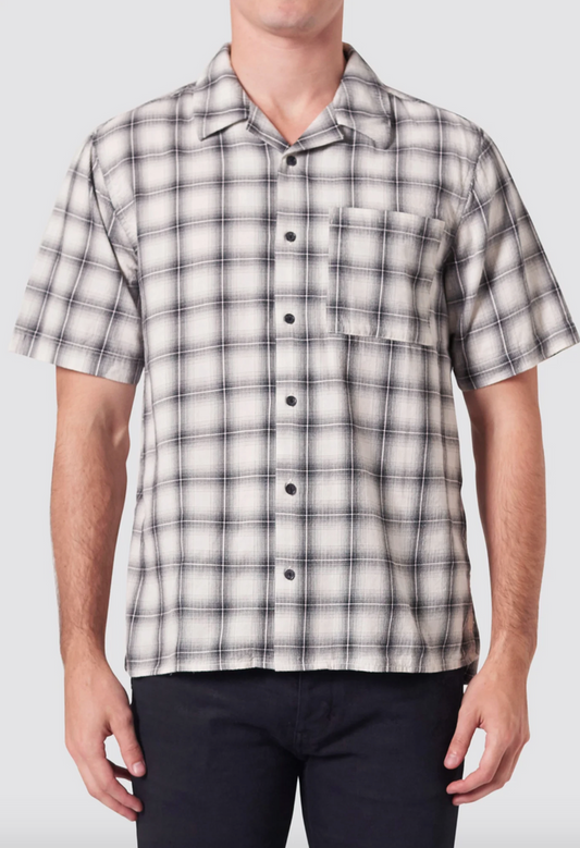 Neuw Curtis SS Check Shirt Washed Stone