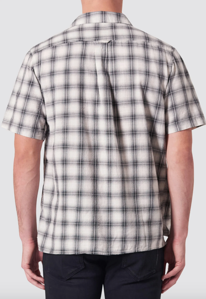 Neuw Curtis SS Check Shirt Washed Stone