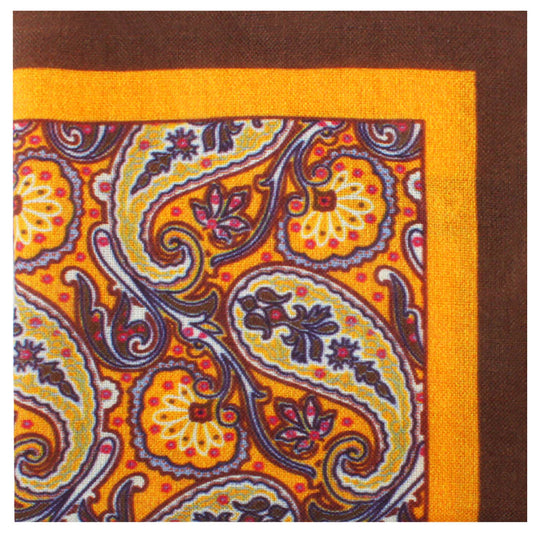 Otaa Mr Profaci Paisley Burnt Rust Wool Pkt Square