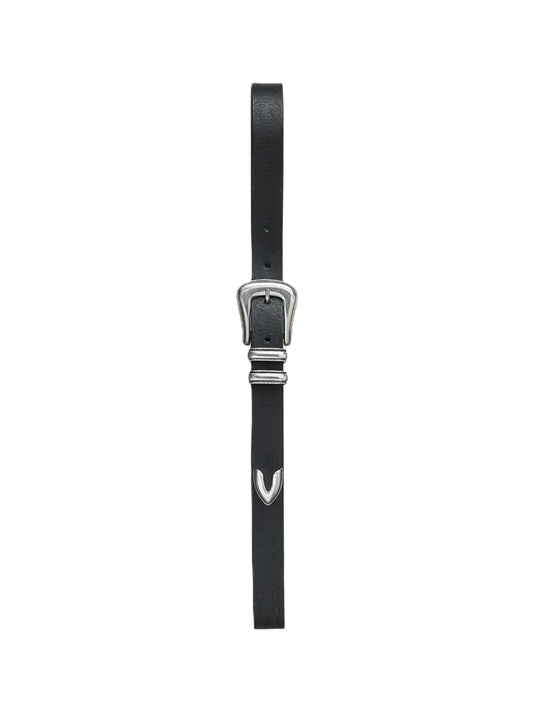 Nudie Jeans Western Silver Belt Black