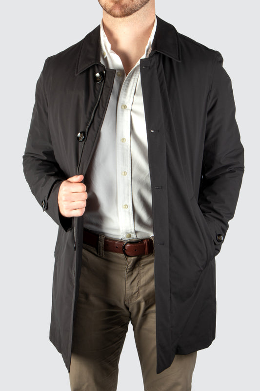 Bugatti Zip Out Lining Overcoat Black