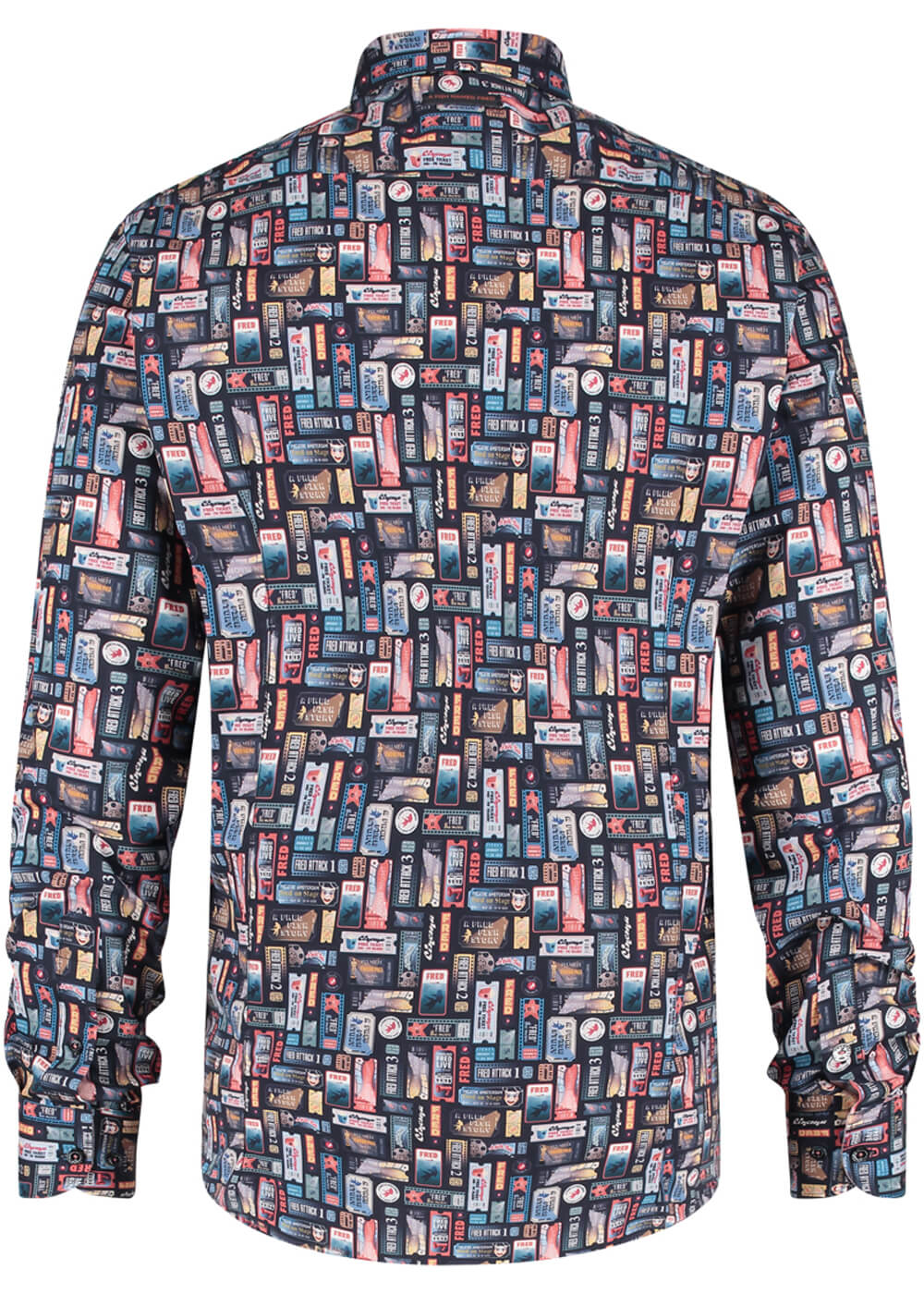 A Fish Named Fred Cinema Tickets Shirt Navy