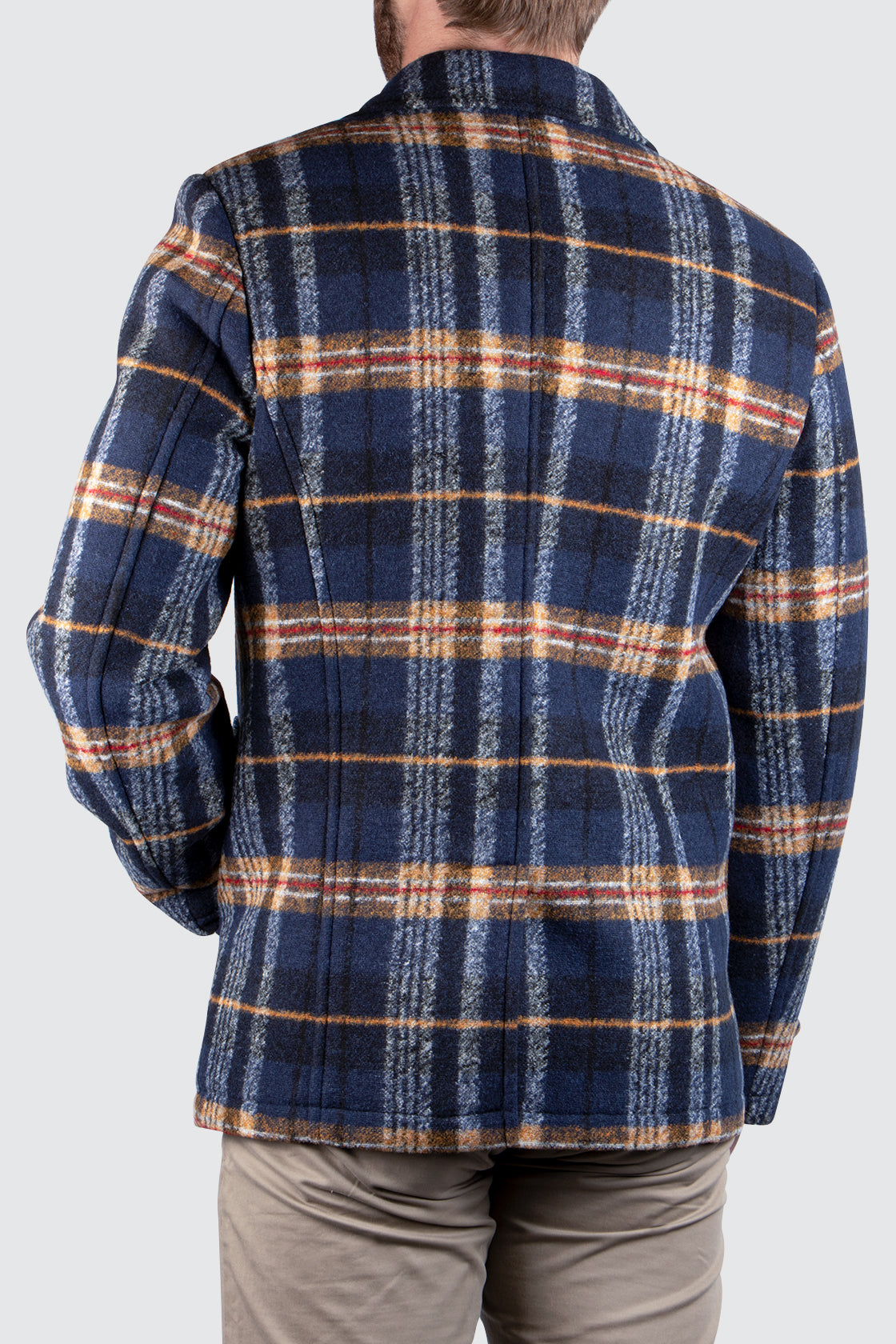 A Fish Named Fred Check Peacoat Blue