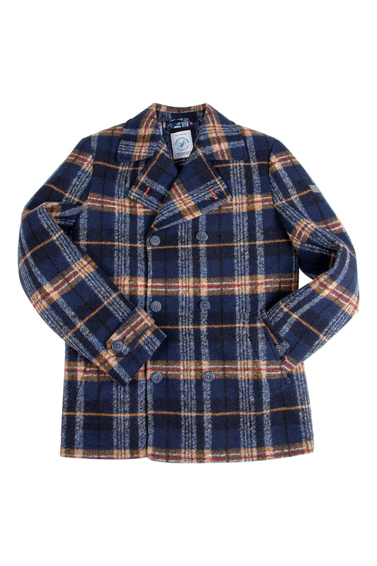 A Fish Named Fred Check Peacoat Blue