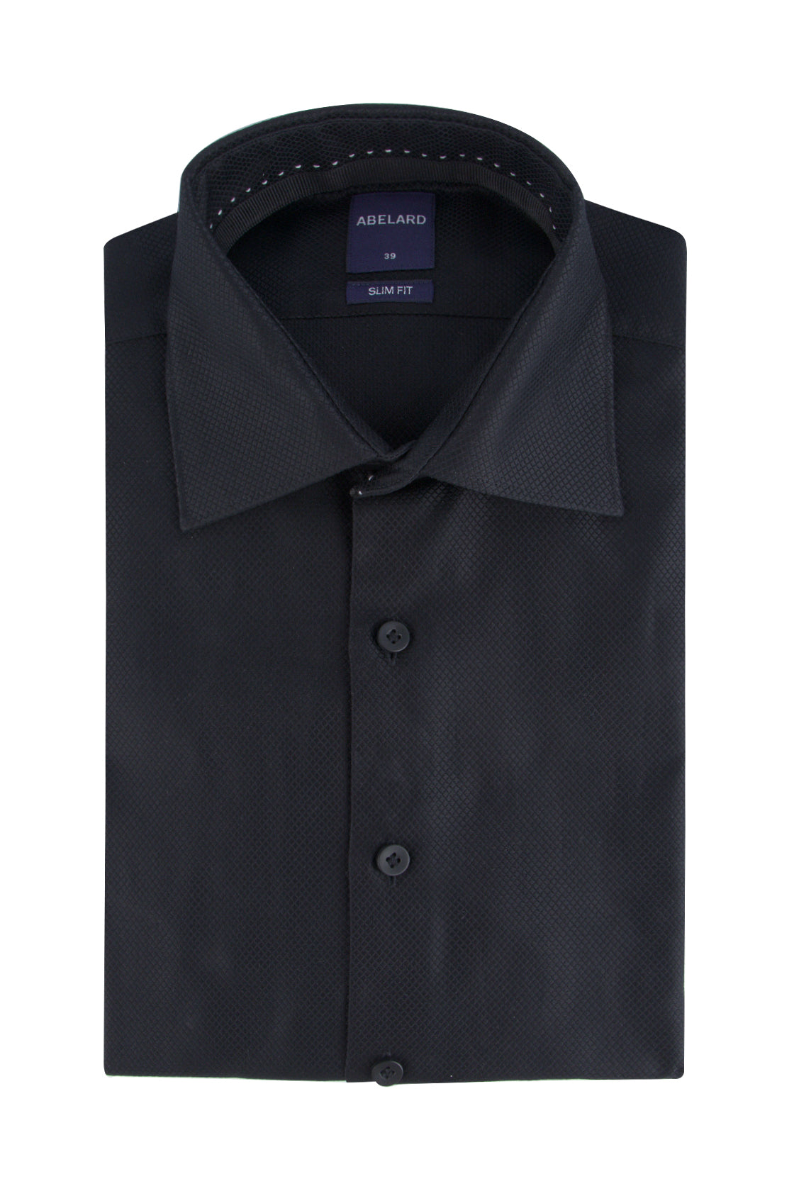 Abelard Buttone Nero Evening Slim Shirt Black