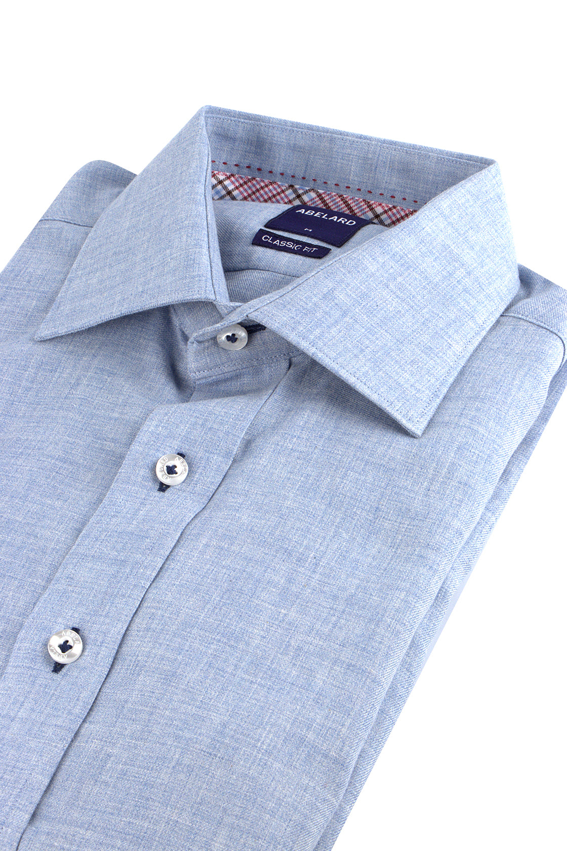 Abelard Heathered Blues Classic Shirt Pale Denim