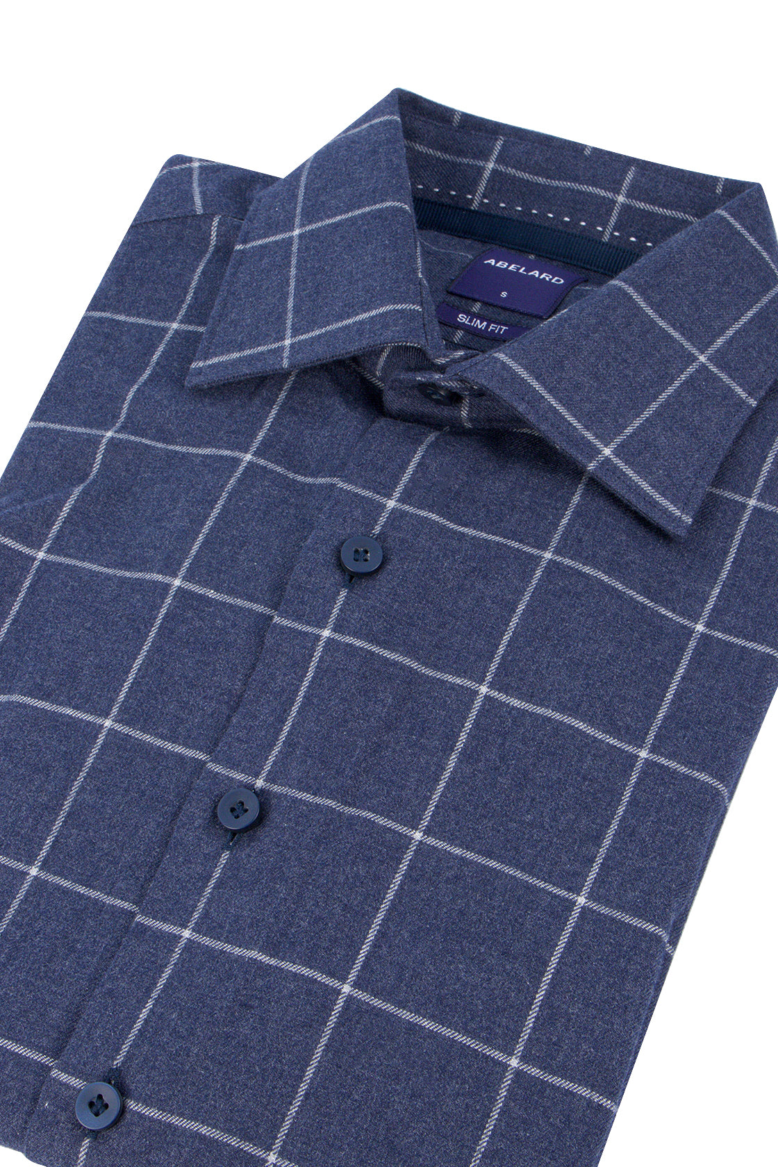 Abelard Highland Check Slim Shirt Navy