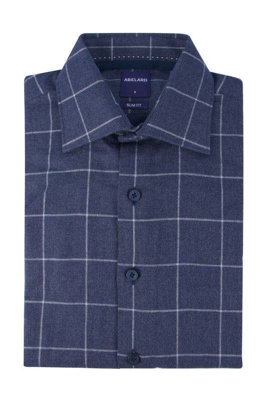 Abelard Highland Check Slim Shirt Navy