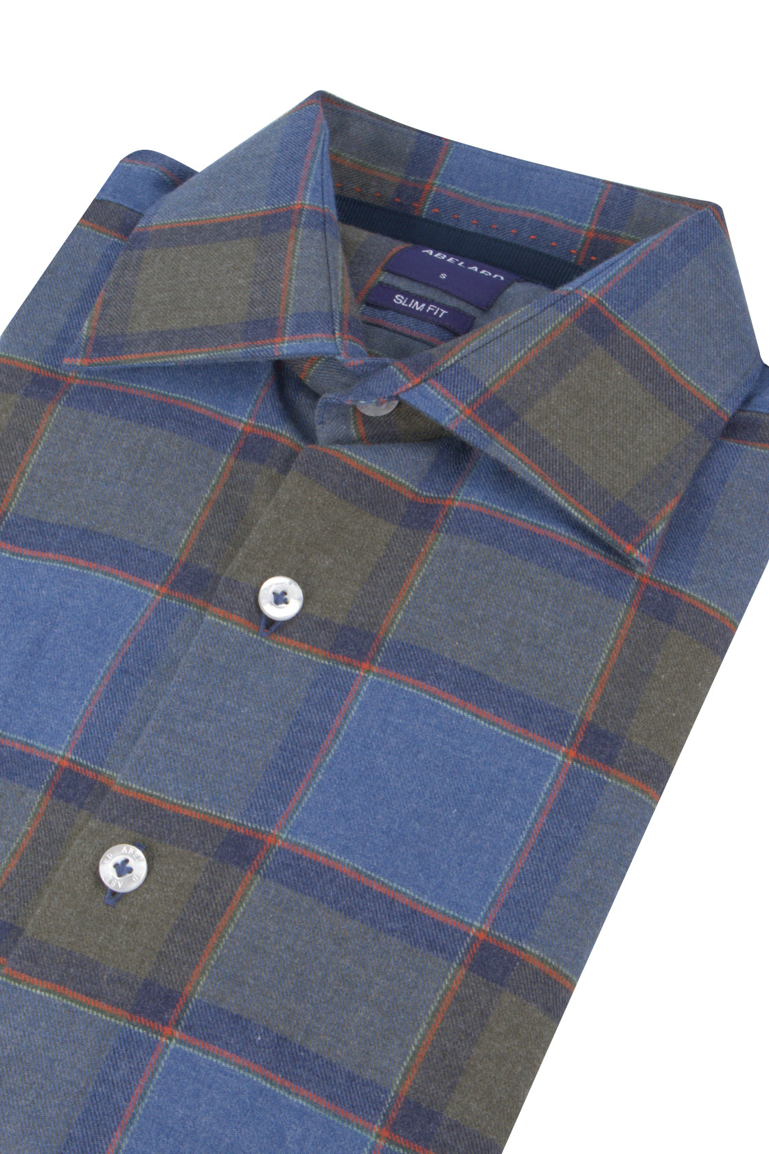 Abelard Sardinia Check Slim Shirt Orange Multi