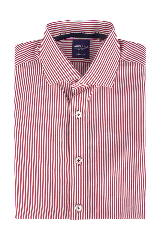 Abelard Sharpness Stripe LS Shirt Red
