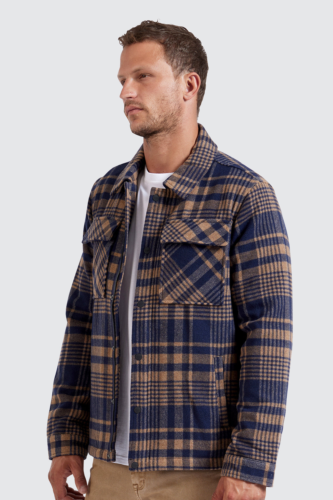 Academy Brand Idaho Jacket Navy Check