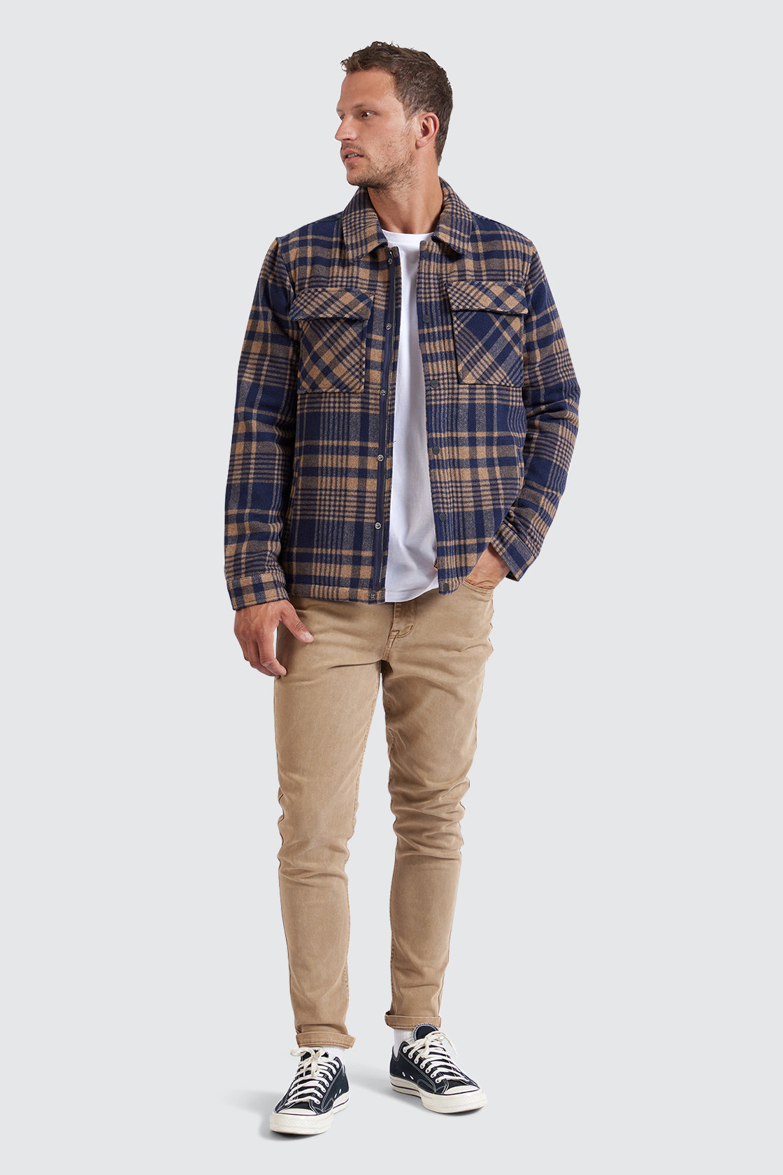 Academy Brand Idaho Jacket Navy Check