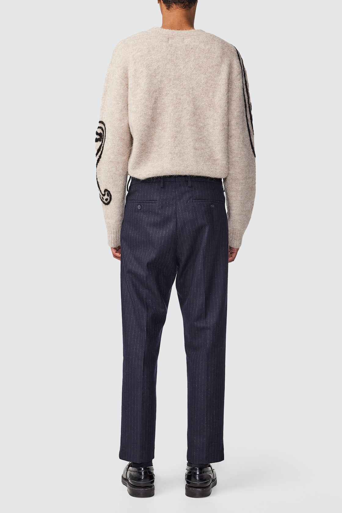 NN.07 Bill 1630 Trousers 34L Navy Stripe