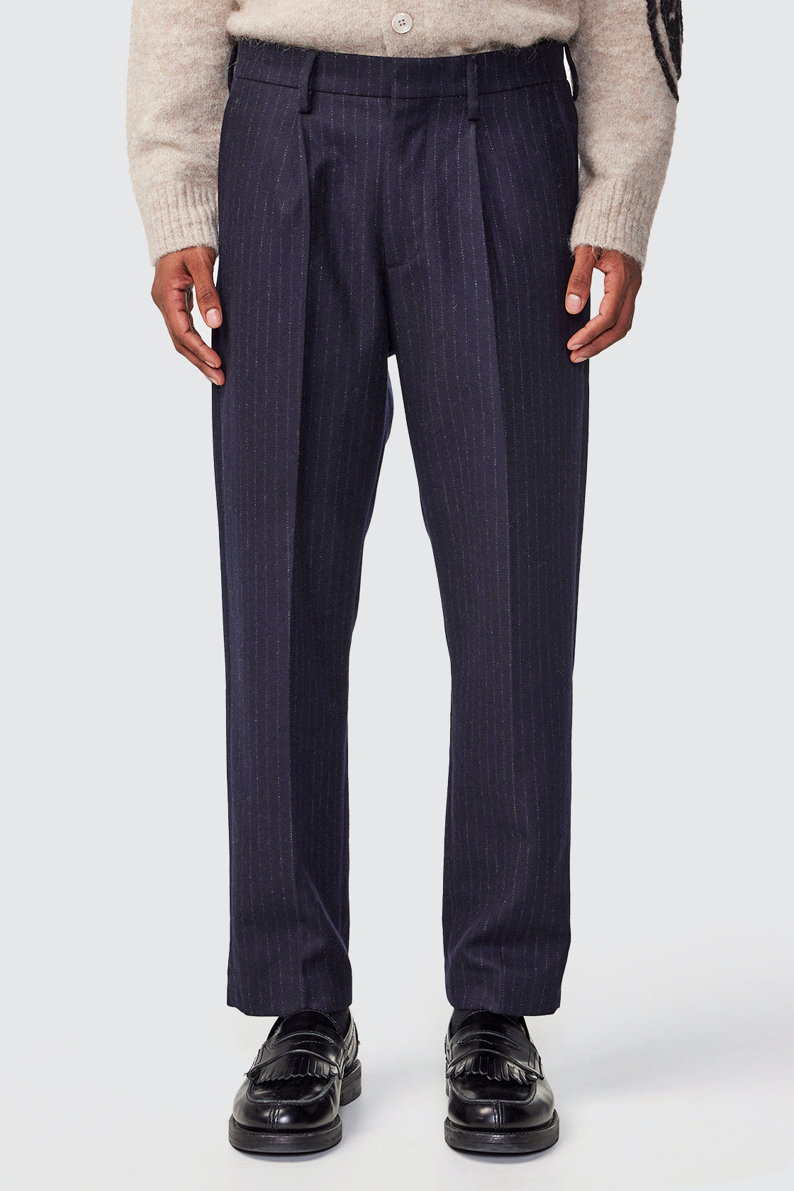 NN.07 Bill 1630 Trousers 34L Navy Stripe