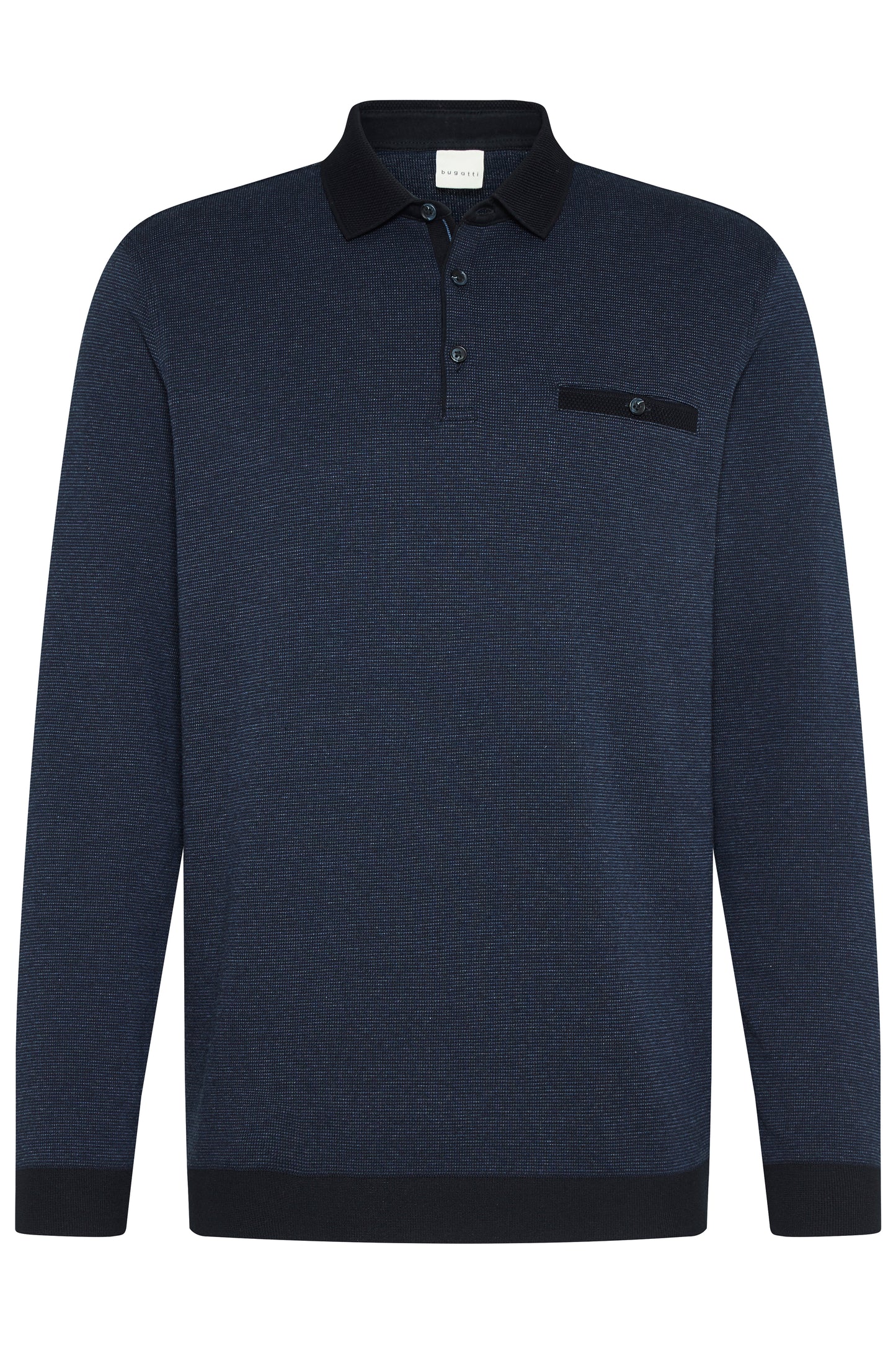 Bugatti LS Knit Polo Blue