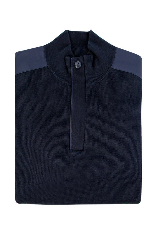 Bugatti 1/4 Zip Knit Navy