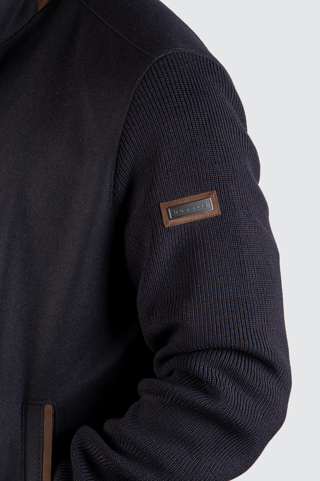 Bugatti Full Zip Knit Jacket Navy