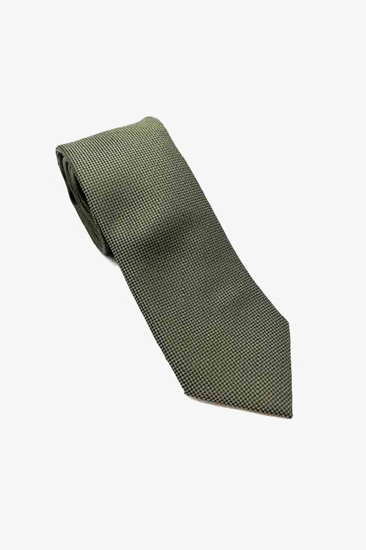 Carlo Visconti Olive Self Pattern Tie