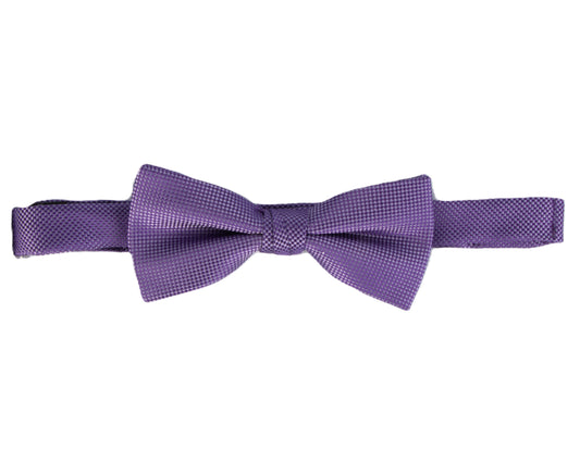 Carlo Visconti Purple Self Pattern Bow Tie