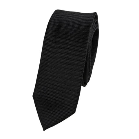 Carlo Visconti Black Self Pattern Tie