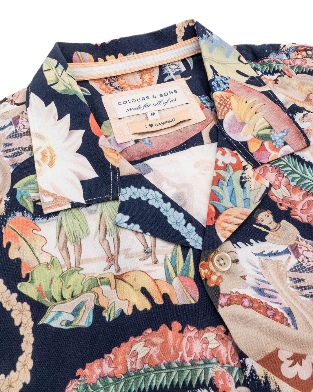 Colours & Sons SS Hawaiian Girls Shirt Navy