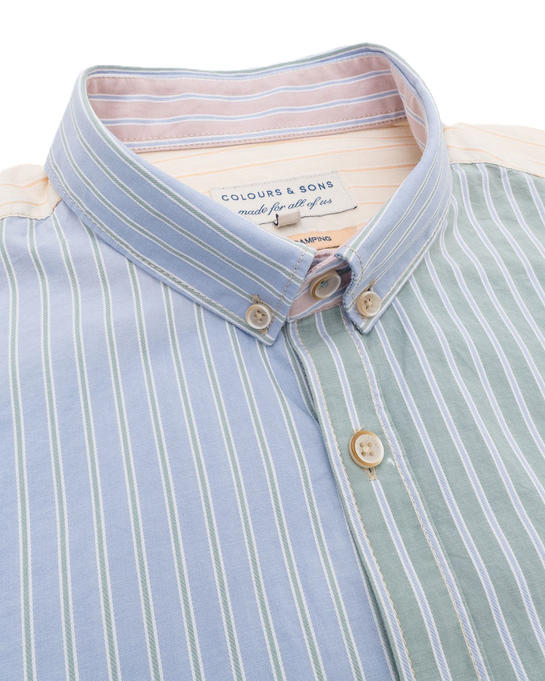 Colours & Sons LS Pinstripe Shirt Pastel Strp