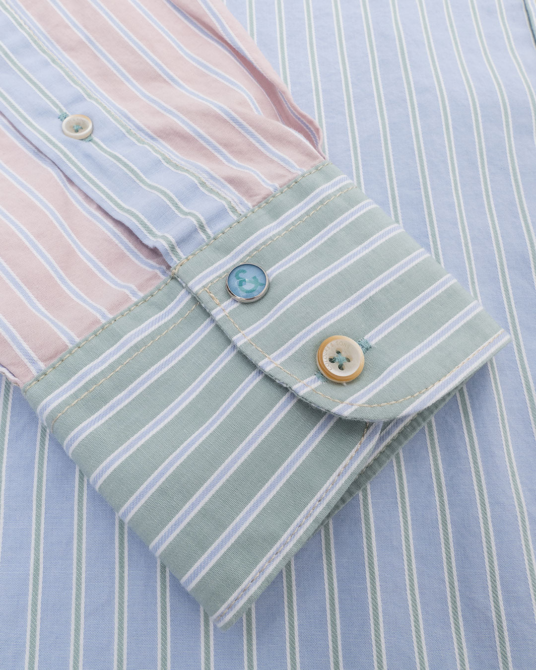 Colours & Sons LS Pinstripe Shirt Pastel Strp