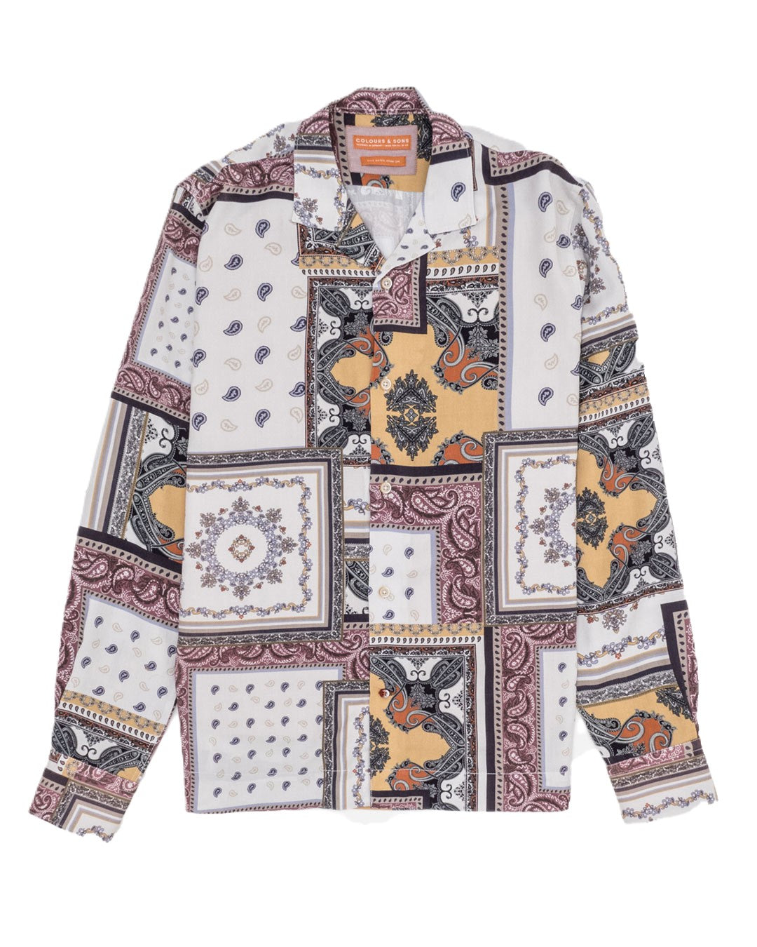 Colours & Sons Bandana Print Shirt Burgundy