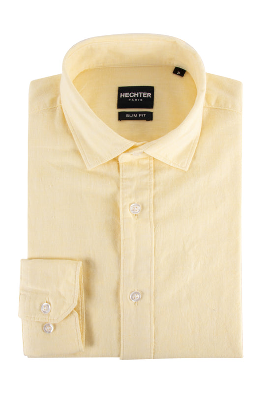 Daniel Hechter Linen LS Shirt Yellow