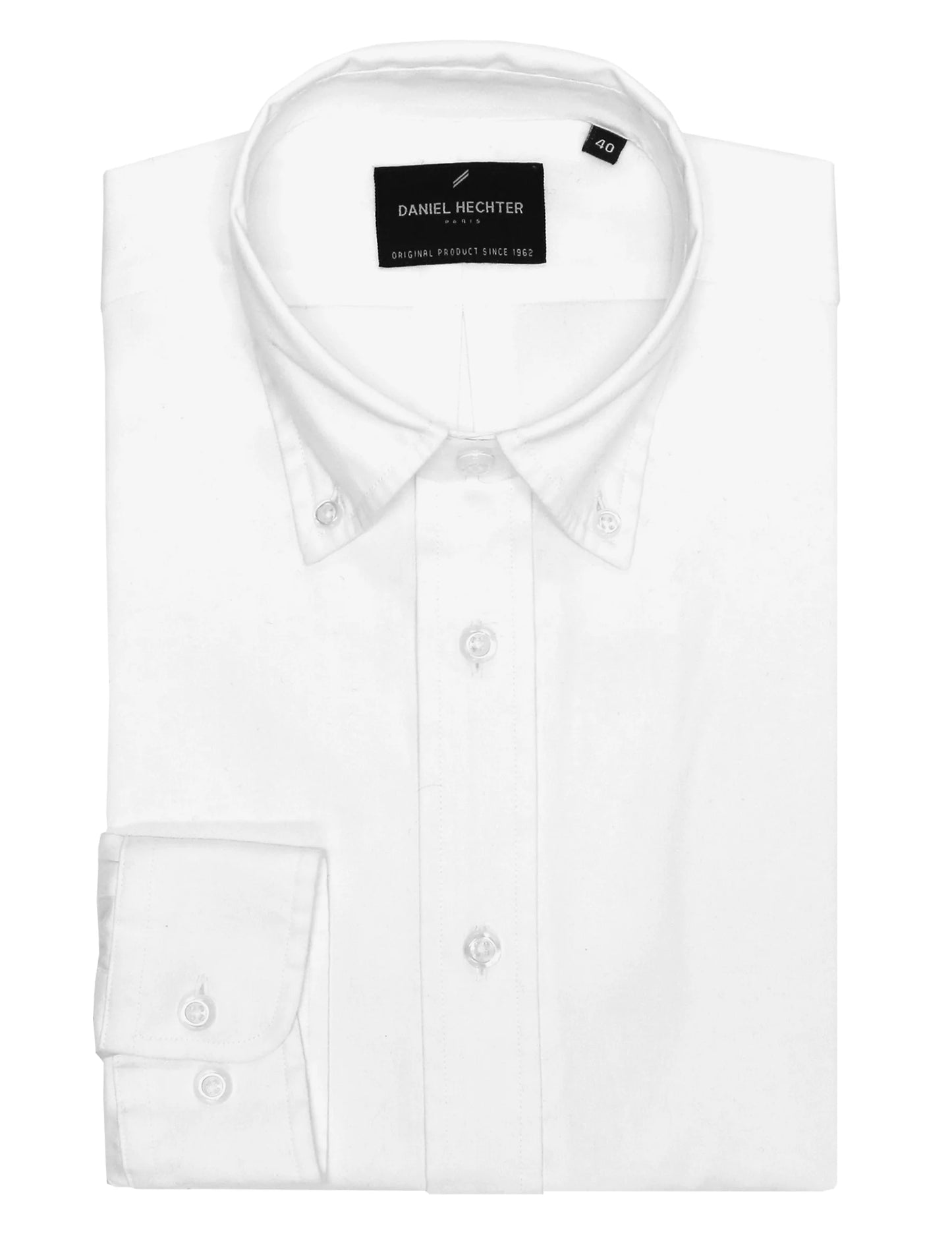 Daniel Hechter Oxford Button Down LS Shirt White