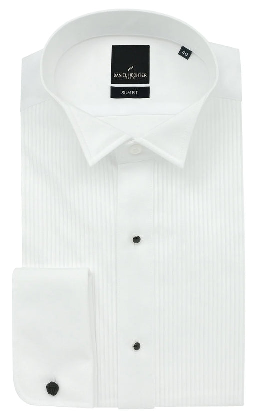 Daniel Hechter Wing Stud Dinner Shirt White