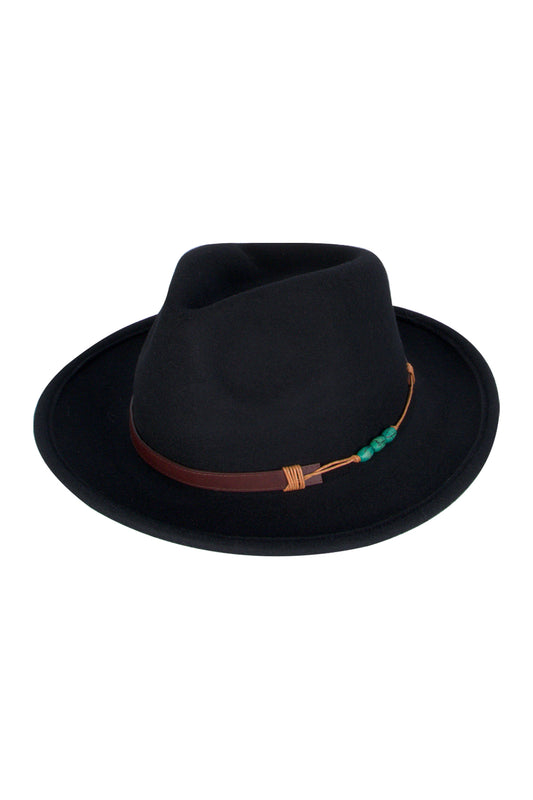 Dot & Co Foley Wool Felt Fedora Black