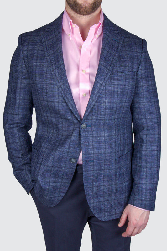 Eduard Dressler Sendrick Check Sportscoat Navy