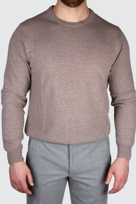 Eduard Dressler Wool/Cashmere Crew Knit Tan